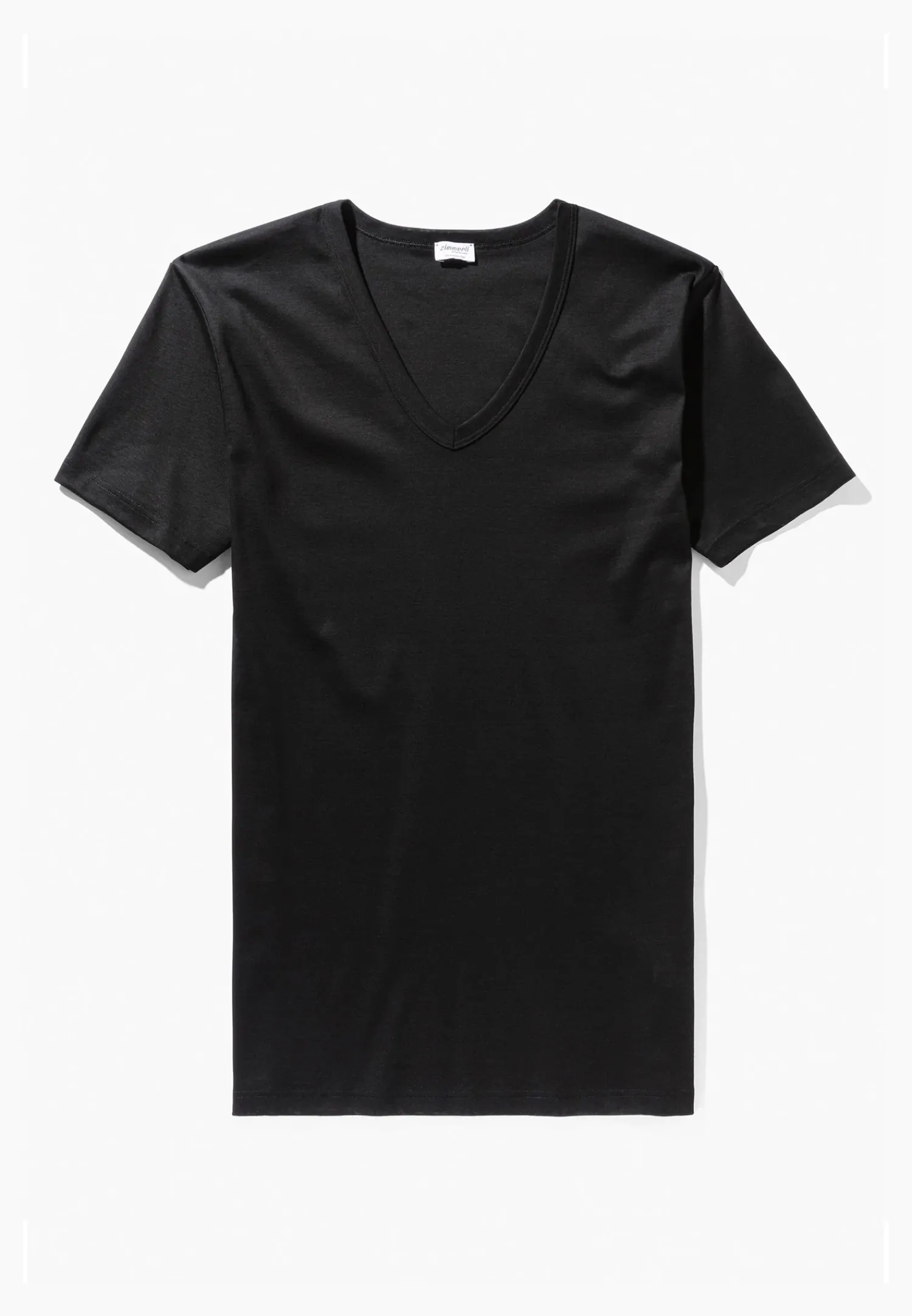 Zimmerli T-Shirts>Businessclass Shirtkurzarmv-Ausschnitt-Black