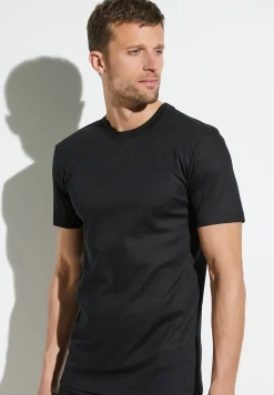 Zimmerli T-Shirts>Businessclass Shirtkurzarm-Black