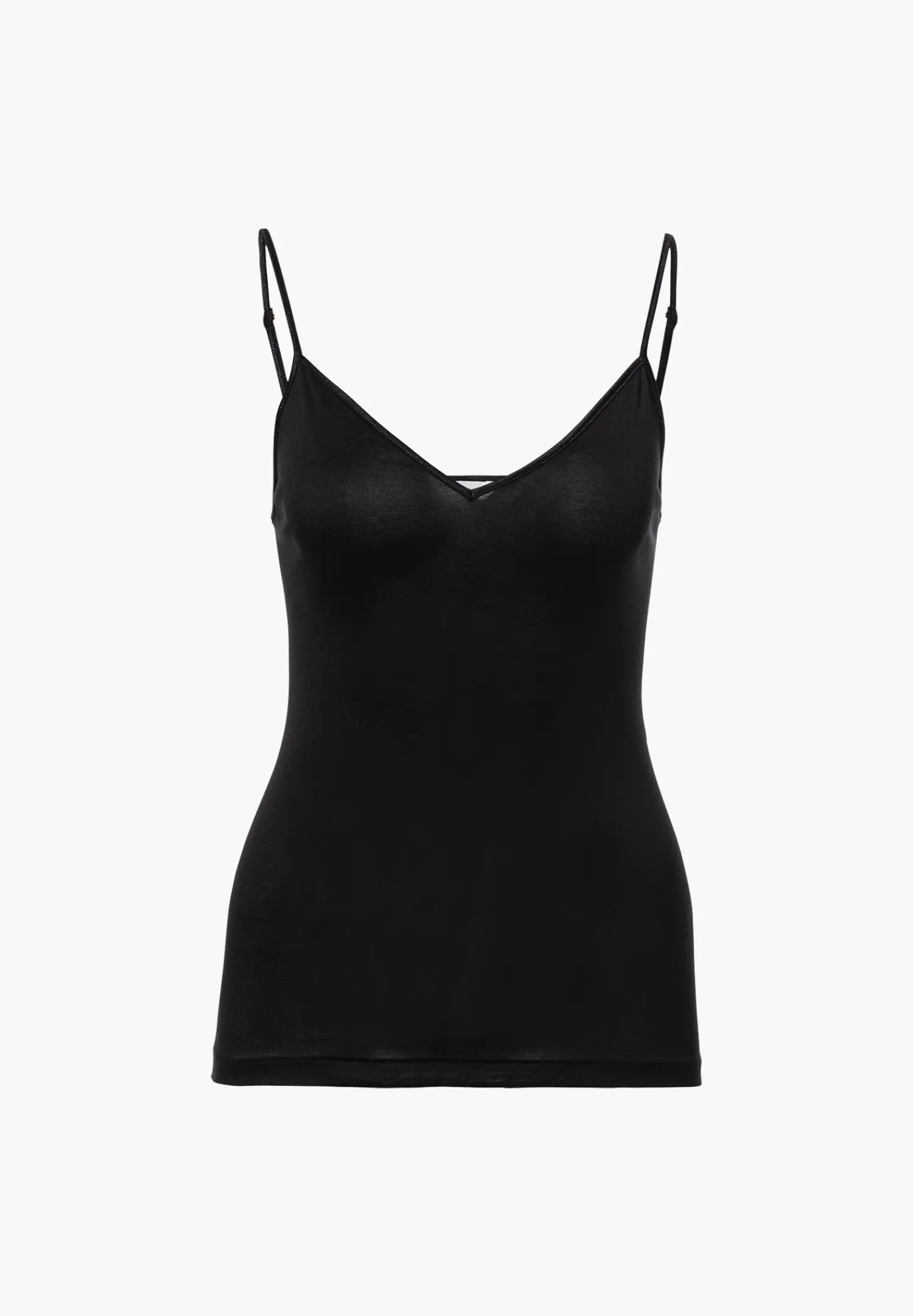 Zimmerli Spaghetti Tops>Cottondeluxe Black