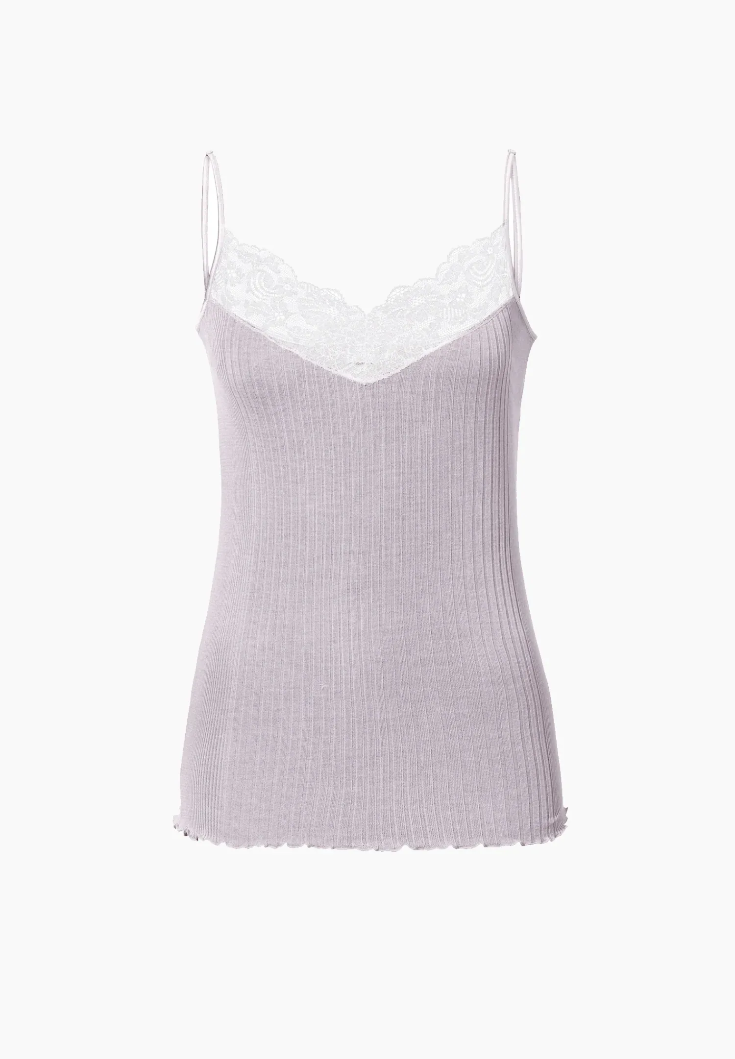 Zimmerli Spaghetti Tops>Cotton/Silkrib Lilac