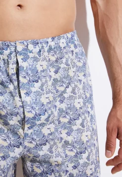 Zimmerli Hosen>Cottonvoileprint Yellow-Blue