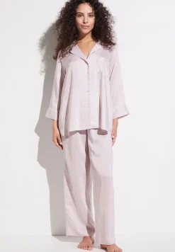 Zimmerli Pyjamas>Femininestripes Armel-Lilacstripes