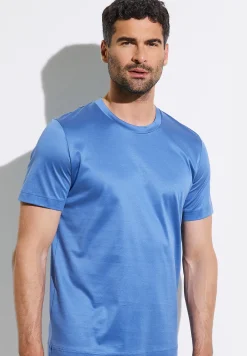 Zimmerli T-Shirts>Filodiscozia Shirtkurzarm-Dustyblue