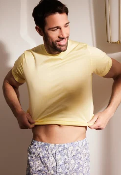 Zimmerli T-Shirts>Filodiscozia Shirtkurzarm-Yellow