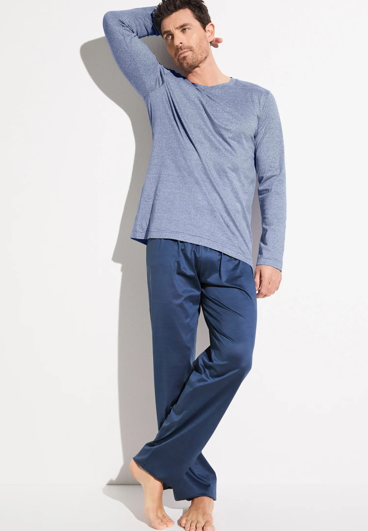 Zimmerli Pyjamas>Filodiscoziastripes Lightbluestripes