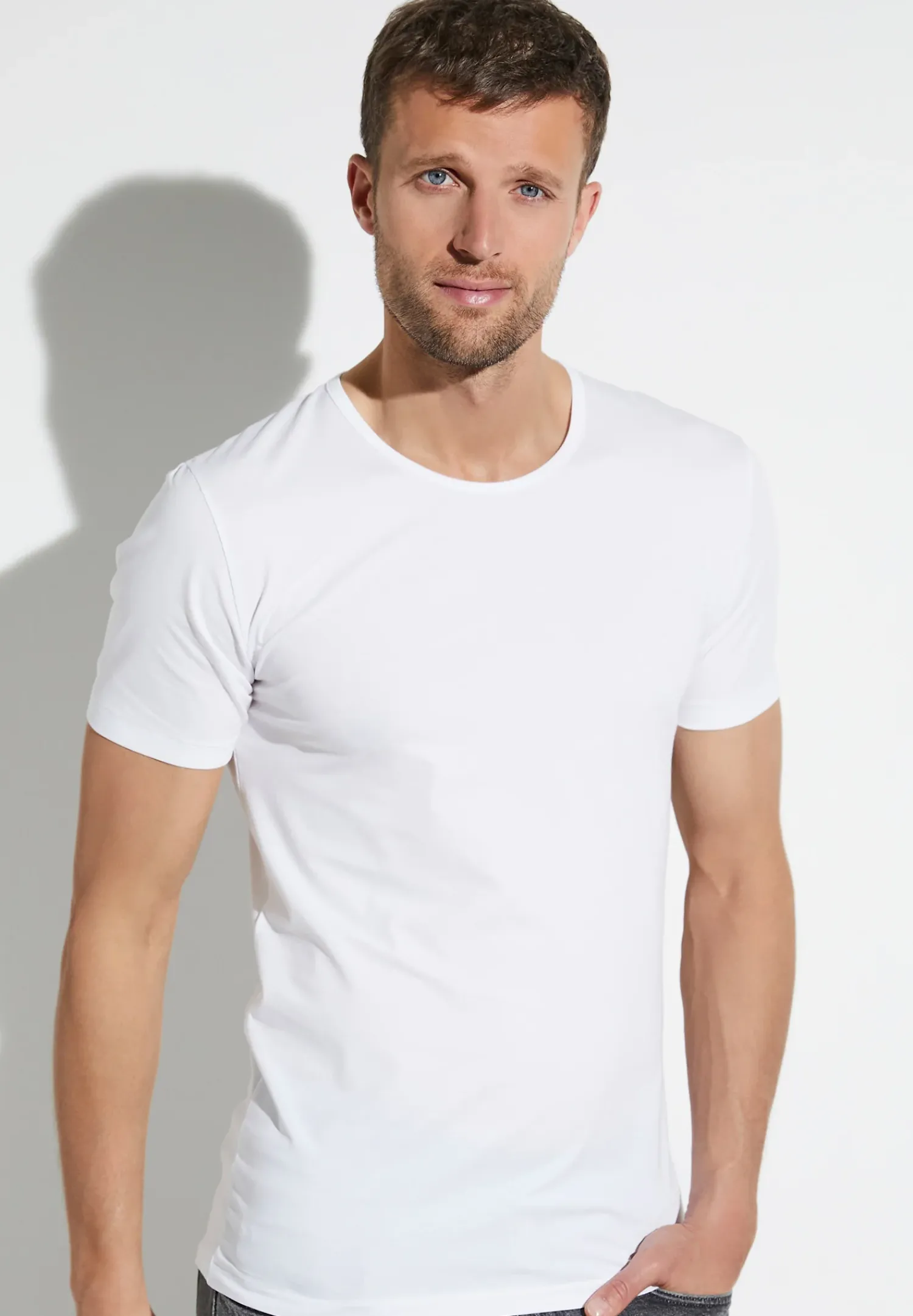 Zimmerli T-Shirts>Purecomfort Shirtkurzarm-White