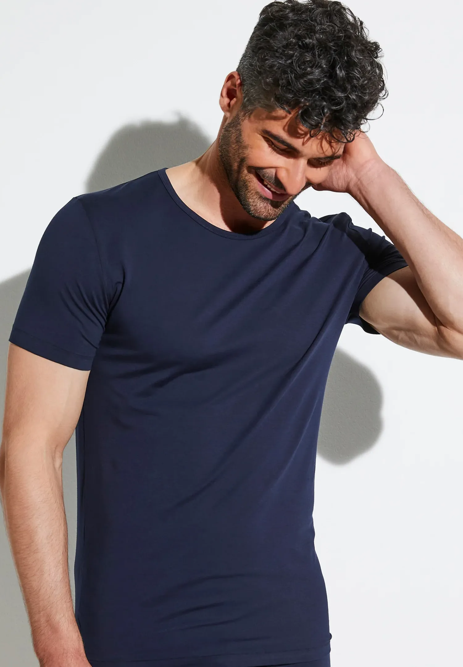 Zimmerli T-Shirts>Purecomfort Shirtkurzarm-Navy