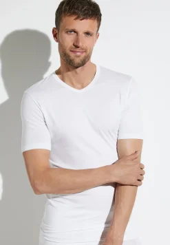 Zimmerli T-Shirts>Pureness Shirtkurzarmv-Ausschnitt-White