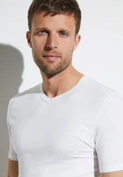 Zimmerli T-Shirts>Pureness Shirtkurzarmv-Ausschnitt-White