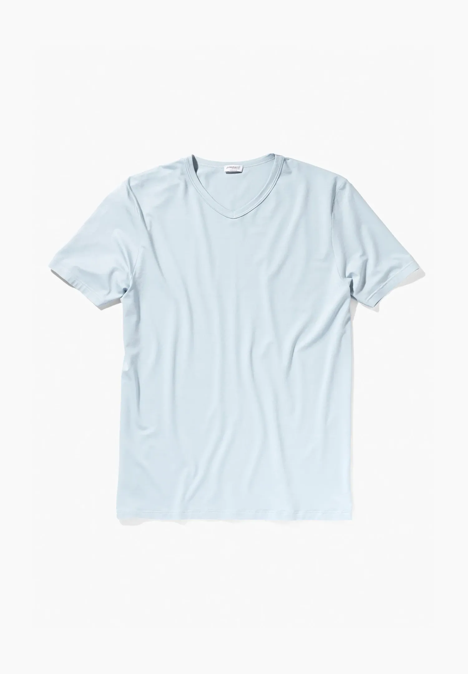 Zimmerli T-Shirts>Pureness Shirtkurzarmv-Ausschnitt-Skyblue