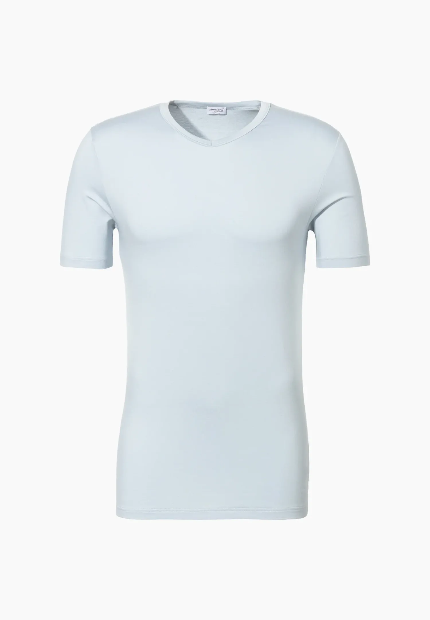 Zimmerli T-Shirts>Pureness Shirtkurzarmv-Ausschnitt-Skyblue