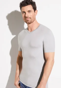 Zimmerli T-Shirts>Pureness Shirtkurzarmv-Ausschnitt-Cloudgrey