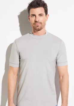 Zimmerli T-Shirts>Pureness Shirtkurzarm-Cloudgrey