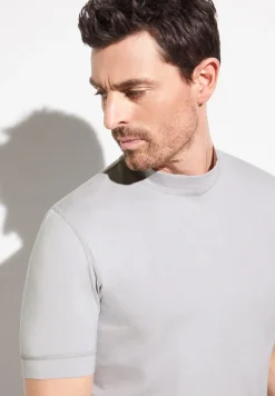 Zimmerli T-Shirts>Pureness Shirtkurzarm-Cloudgrey