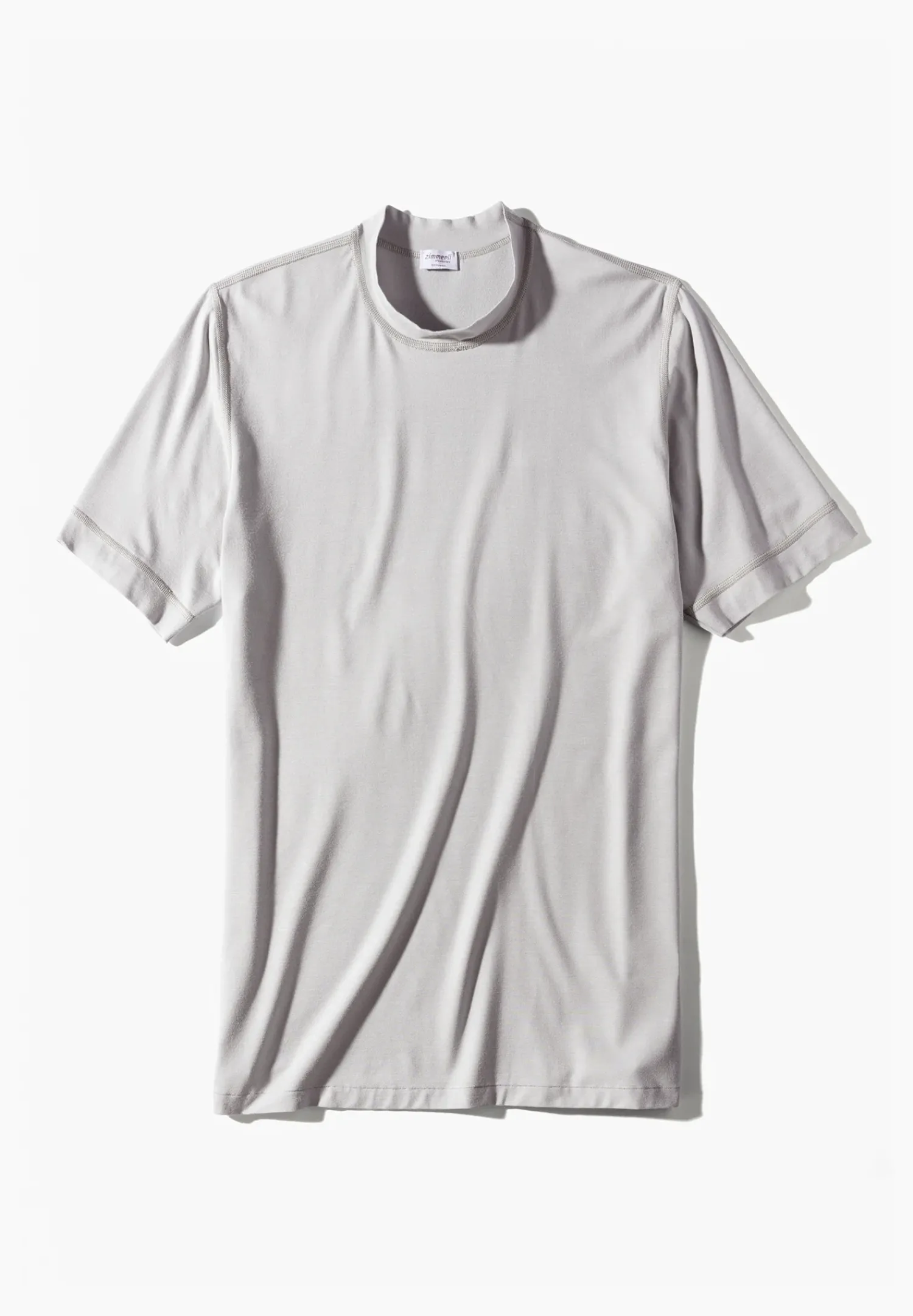 Zimmerli T-Shirts>Pureness Shirtkurzarm-Cloudgrey