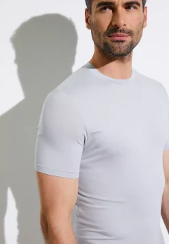 Zimmerli T-Shirts>Pureness Shirtkurzarm-Cloudgrey