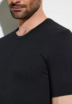 Zimmerli T-Shirts>Pureness Shirtkurzarm-Black