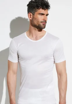 Zimmerli T-Shirts>Royalclassic Shirtkurzarm-White