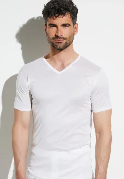 Zimmerli T-Shirts>Royalclassic Shirtkurzarmv-Ausschnitt-White