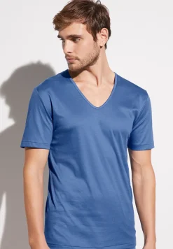Zimmerli T-Shirts>Seaisland Shirtkurzarmv-Ausschnitt-Blue