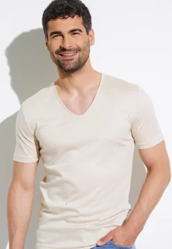 Zimmerli T-Shirts>Seaisland Shirtkurzarmv-Ausschnitt-Oatmeal