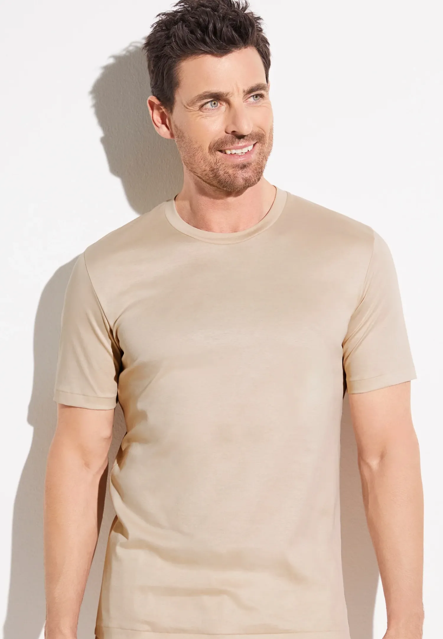Zimmerli T-Shirts>Seaisland Shirtkurzarm-Oatmeal