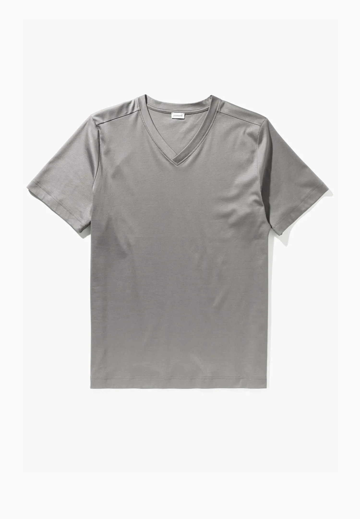 Zimmerli T-Shirts>Supremegreencotton Shirtkurzarmv-Ausschnitt-Grey