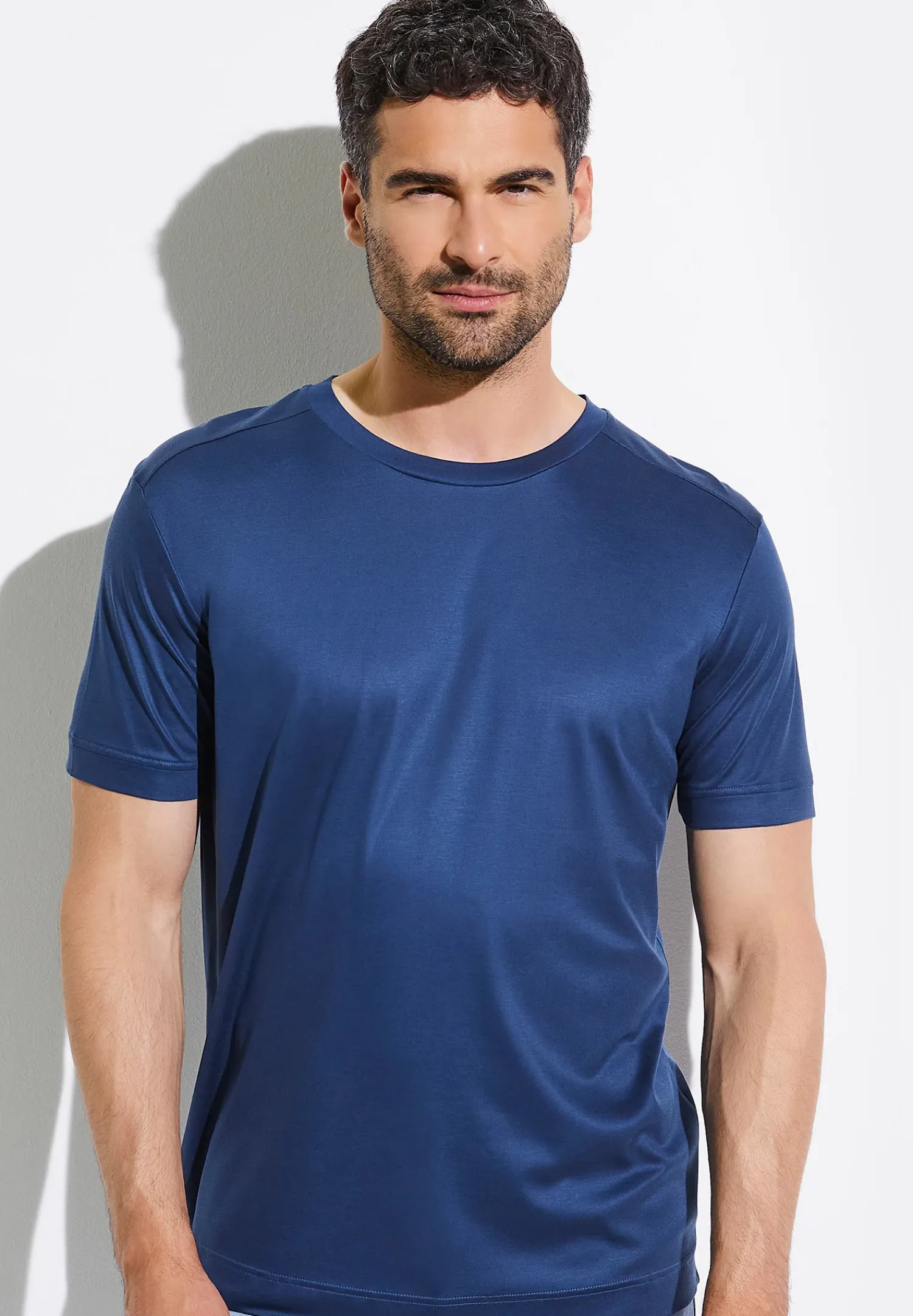 Zimmerli T-Shirts>Sustainableluxury Shirtkurzarm-Darkblue