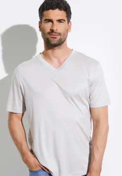 Zimmerli T-Shirts>Sustainableluxury Shirtkurzarmv-Ausschnitt-Lightgrey